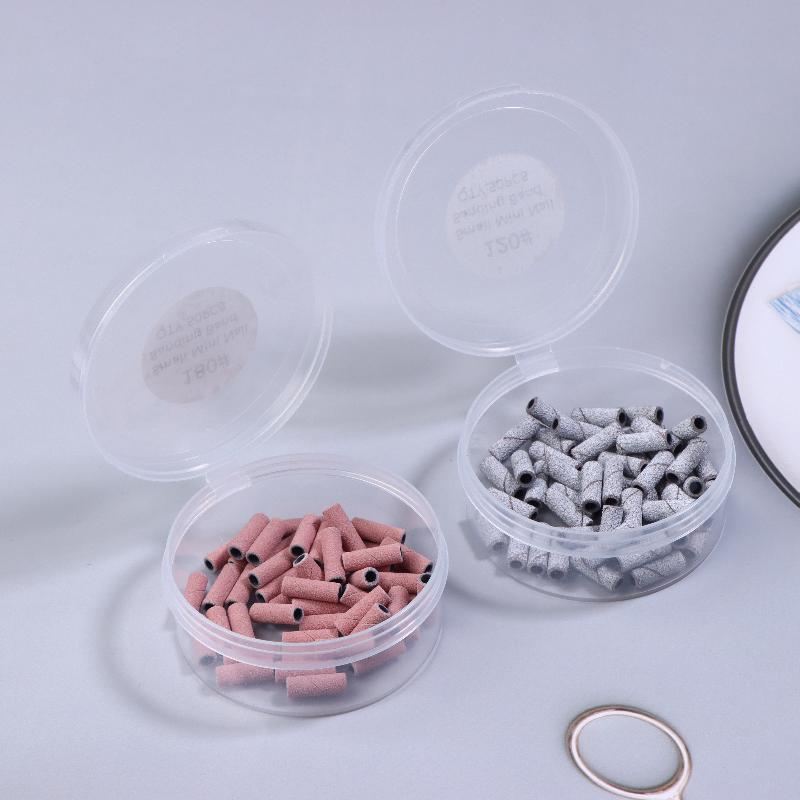 50 Pcs 3.1Mm Mini Nail Sanding Bands Uv Gel Acrylic Polish Remover Nail Tool Set 120/150/180/240 Grit