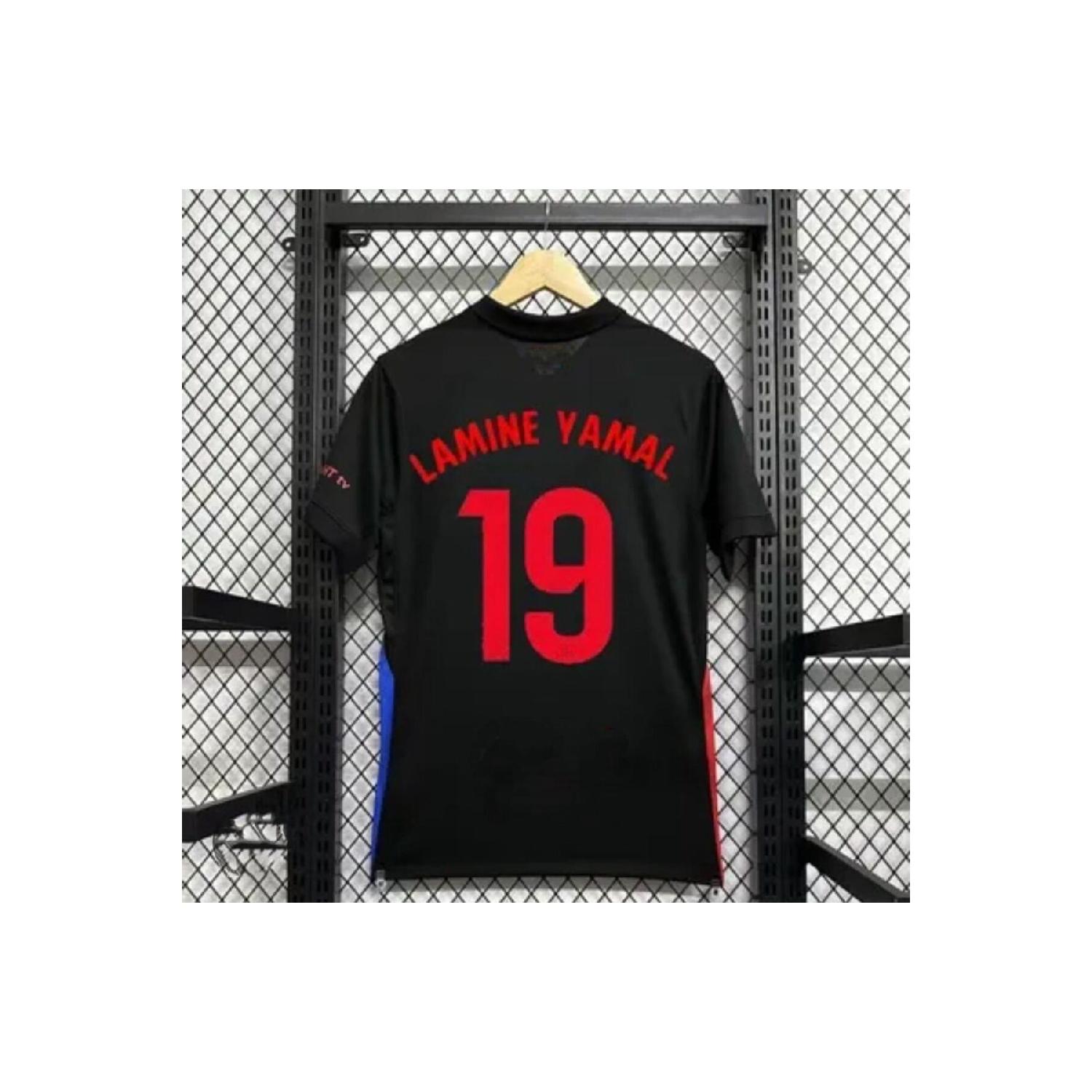 

2024/25 New Season Laminated Yamal Away Jersey (black) S чёрный