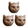 Handmade Cat Stone Imitation Crystal Cat Head Sculpture Resin Healing Stone Mini Cat Statue Keepsake Home Decor Gift for Cat Lovers
