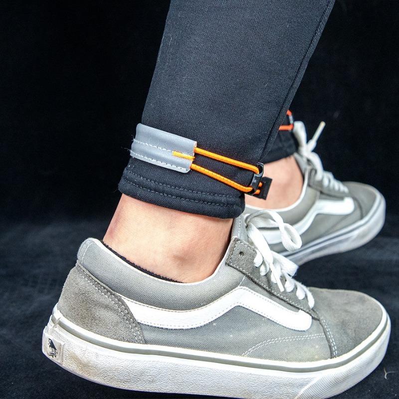 2PCS Reflective Elastic Cycling Pants Belt, Bicycle Pants Belt Road Mountain Bike Riding Leggings