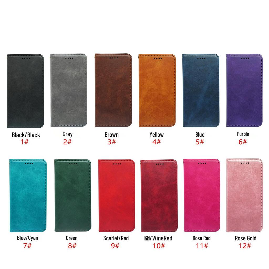 Apple iPhone 16/15 Plus/14 Pro Max Leather Magnetic Wallet Case with Card Slot