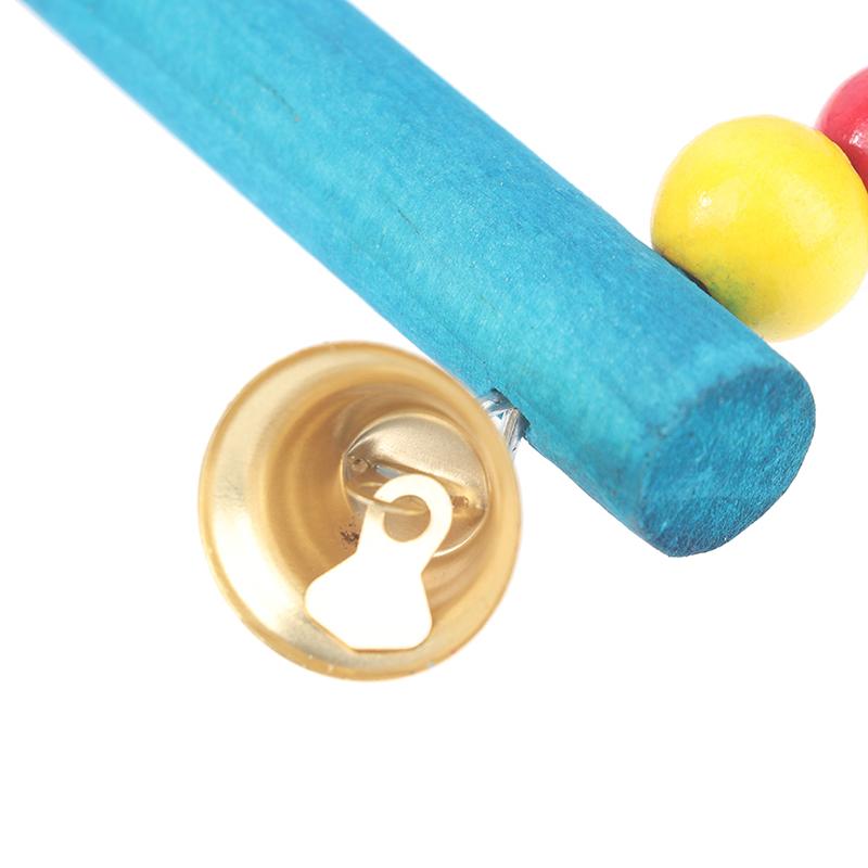 Natural Wooden Parrot Swing Toy Bird Supplies Perch Hanging Swings Cage For Pets