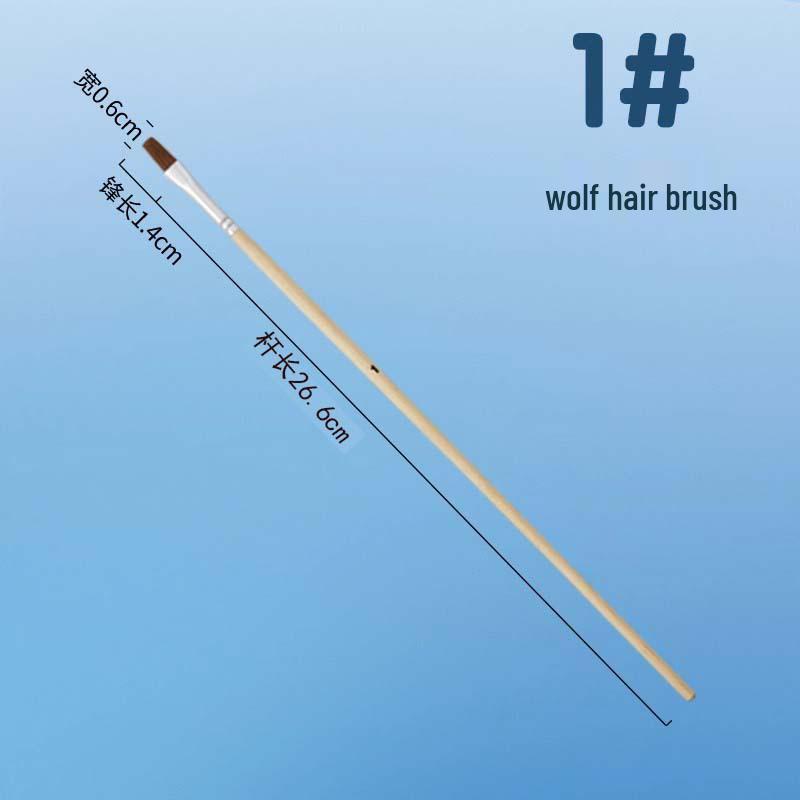 12-Piece Wolf Hair Brush Set for Oil, Watercolor, Gouache, Acrylic, and Liner Painting with Palette