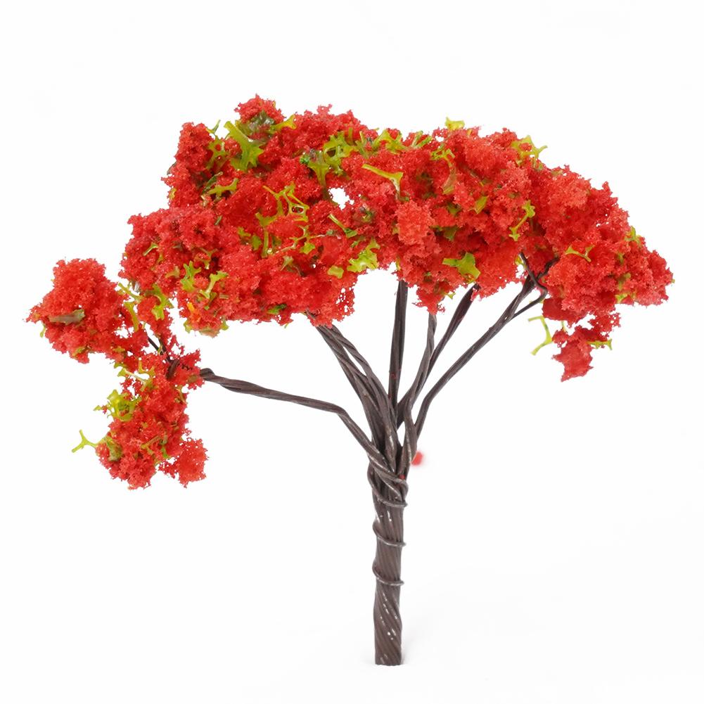 10Pcs Pine Trees 4cm Model Train Railway Building Green Model Trees For O G Scale Plastic Railroad Layout Scenery Decorations China Mainland