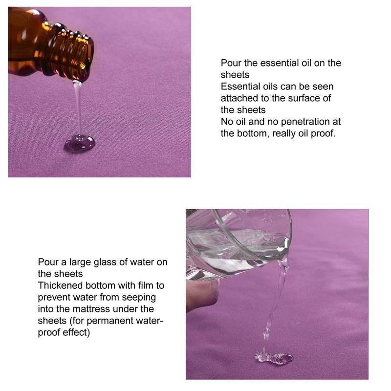 Prodyšný, voděodolný, odolný proti oleji potah na masážní stůl SPA, prostěradla do kosmetického salonu, prostěradlo na SPA postel