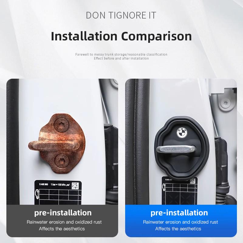 BBIH8 For BMW Car Door Mute Damping Cushion Silicone Lock Buckle Anti-collision Protective Cover Valve Cap X1 X2 X3 X5 X4 X6 X7 iX3 F2