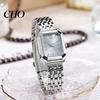 Light Luxury Watch Ladies Style Square Dial Steel Modern Minimalist Strap Embellishment for Office Party Date Night Women Quartz