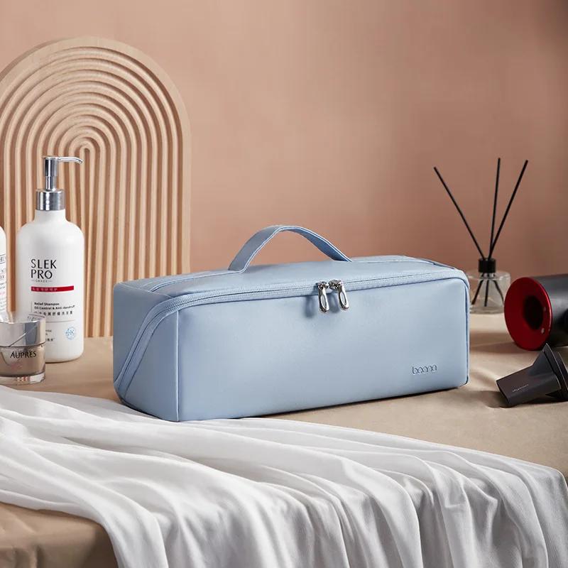 Hårfön Förvaringsväska PU-läder Bärbar Dammtät Vattentät Reseorganisatör Förvaringsfodral Väskor Sminkväska För Kvinnor Dyson