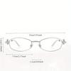 Shiny Rhinestone Metal Eyeglass Frame Women's Gold Wire Thin Frame Fashionable Flat Mirror Trendy Suitable for Daily Matching