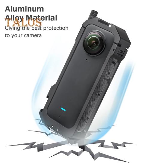 Action-Kamera-Videokäfig, Schutzrahmen, stoßfest, schlagfest, einfach zu installierender Metall-Schutzrahmen, Kamerakäfig-Zubehör für Insta360 X4