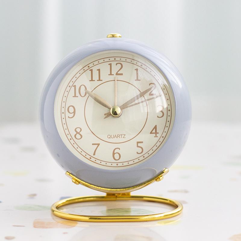 Creative Silent Children's Luminous Metal Alarm Clock for Bedroom or Living Room
