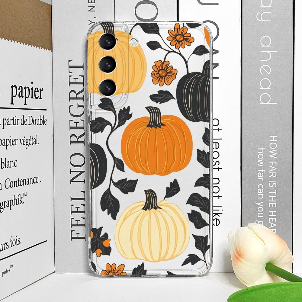 

Funny Fall Maple Leaf Pumpkin Mushroom Phone Case for Samsung Galaxy A55 A54 A53 A14 A16 A36 A13 A15 A25 A07 5G Clear Soft Cover Galaxy A53 5G