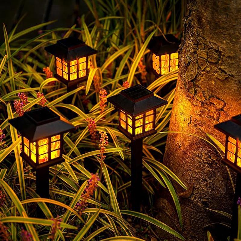 Solar Flame Lawn Lamp - Outdoor Waterproof Garden Light for Courtyard and Landscape