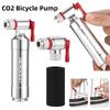 Portable Bike Pump CO2 Air Inflator Schrader & Presta Valve Mini Bicycle Fast Pump Tire Inflation Nozzle Bicycle Accessories