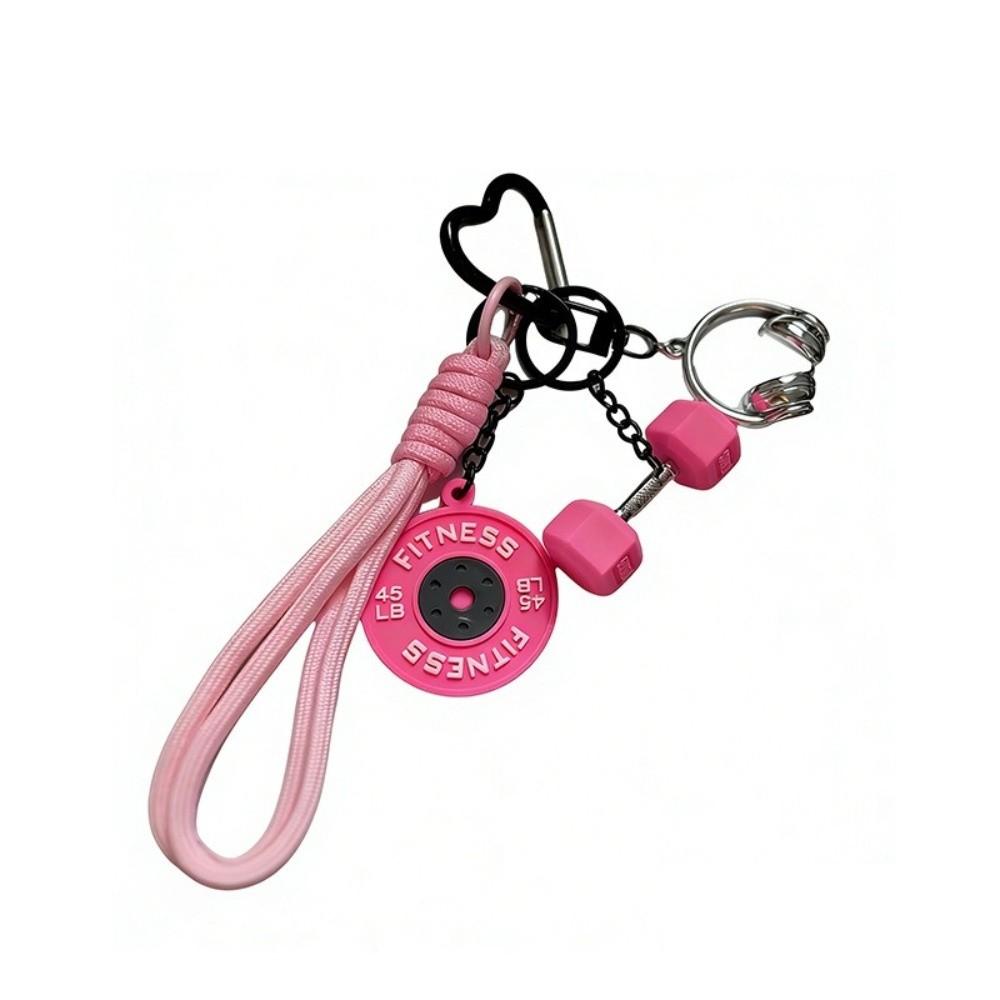 Simulation Style Fitness Series Pendant Detachable Bag Charm Creative Dopamine Plates Keychain
