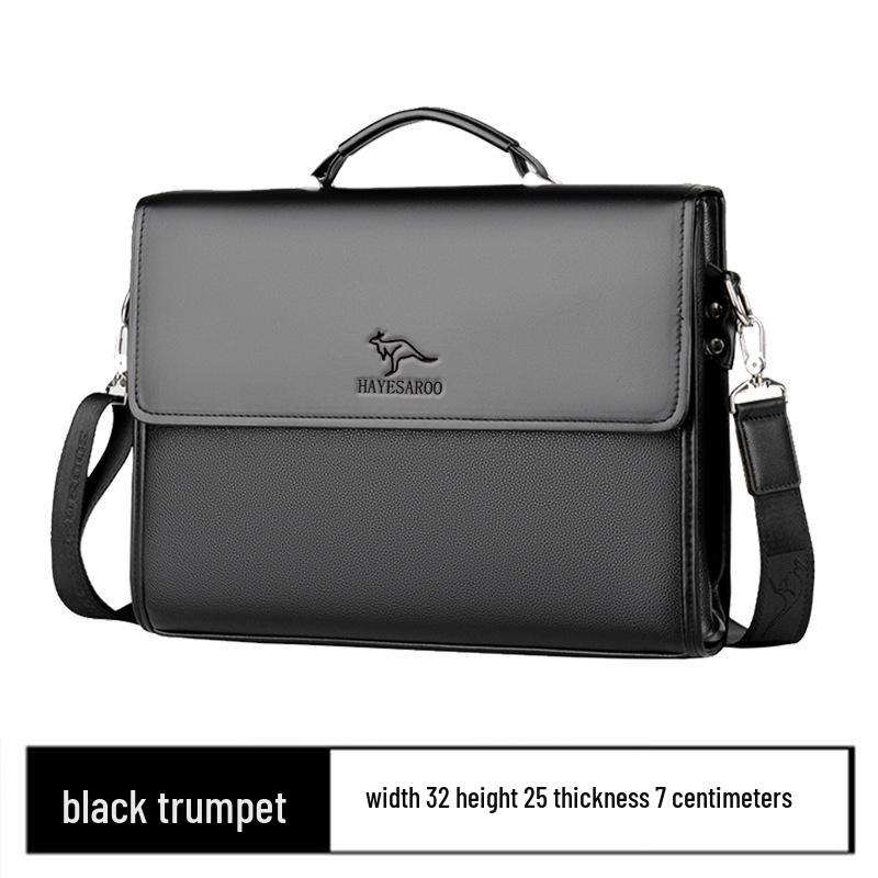 Męska Torba na Ramię z Prawdziwej Skóry - Miękka Torba Listonoszka Biznesowa Pionowy Plecak