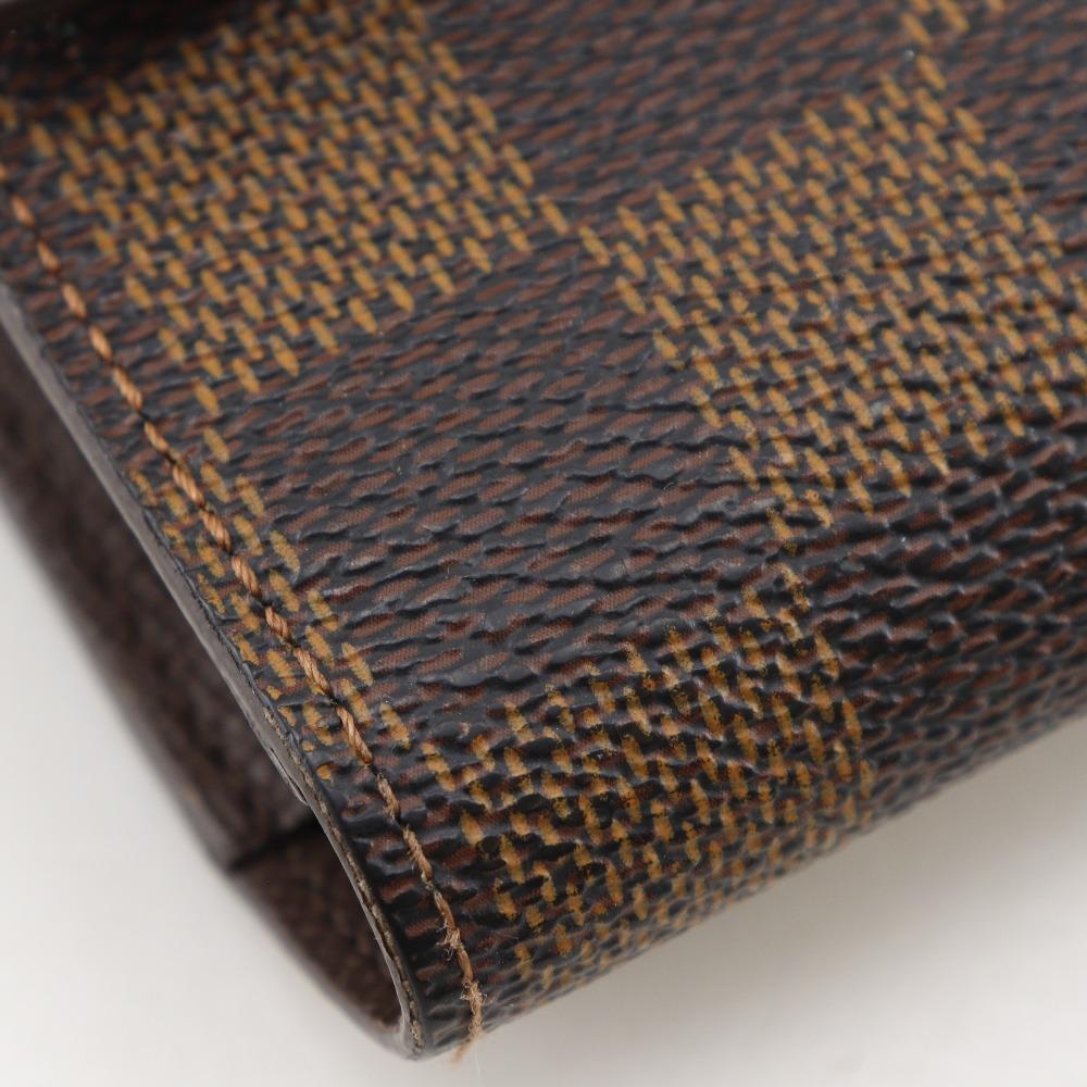 LOUIS VUITTON Portefeiulle International Purse N61217 Brown Damier canvas unisex Used