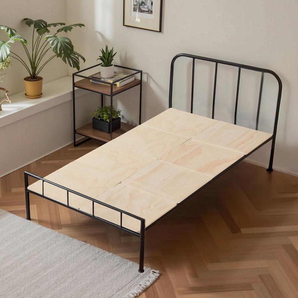 Tablero Bunkie Tamaño Individual, Listones Plegables para Cama de 10 mm con Conexión, Soporte de Madera para Colchón para Cama Tamaño Individual, Soporte Debajo de los Tableros del Colchón,