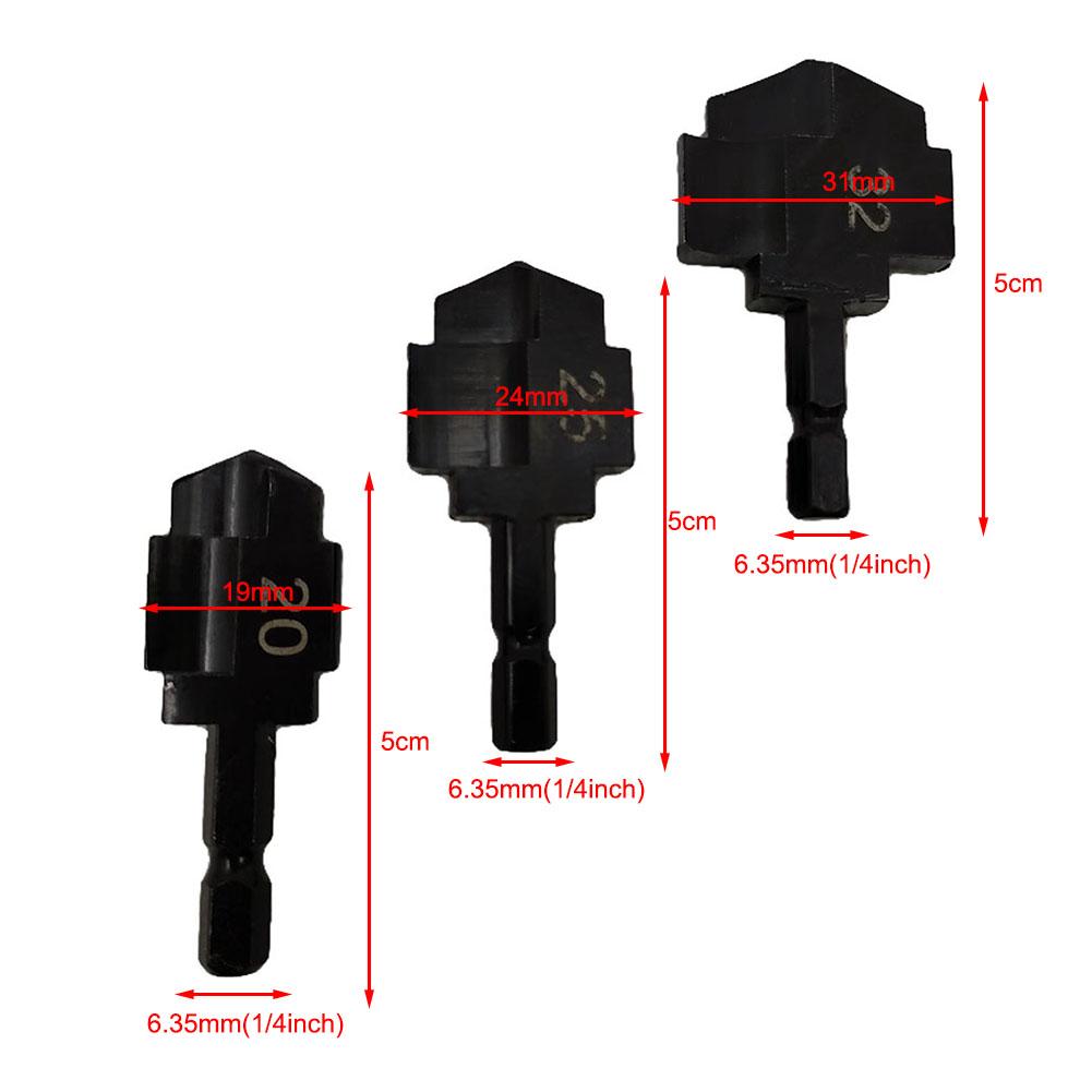 For Water Pipe Expansion Punch Water Pipe Connection Tool PPR Lifting Stepped Drill Bit 20 25 32mm 6.35mm Hexagonal Handle