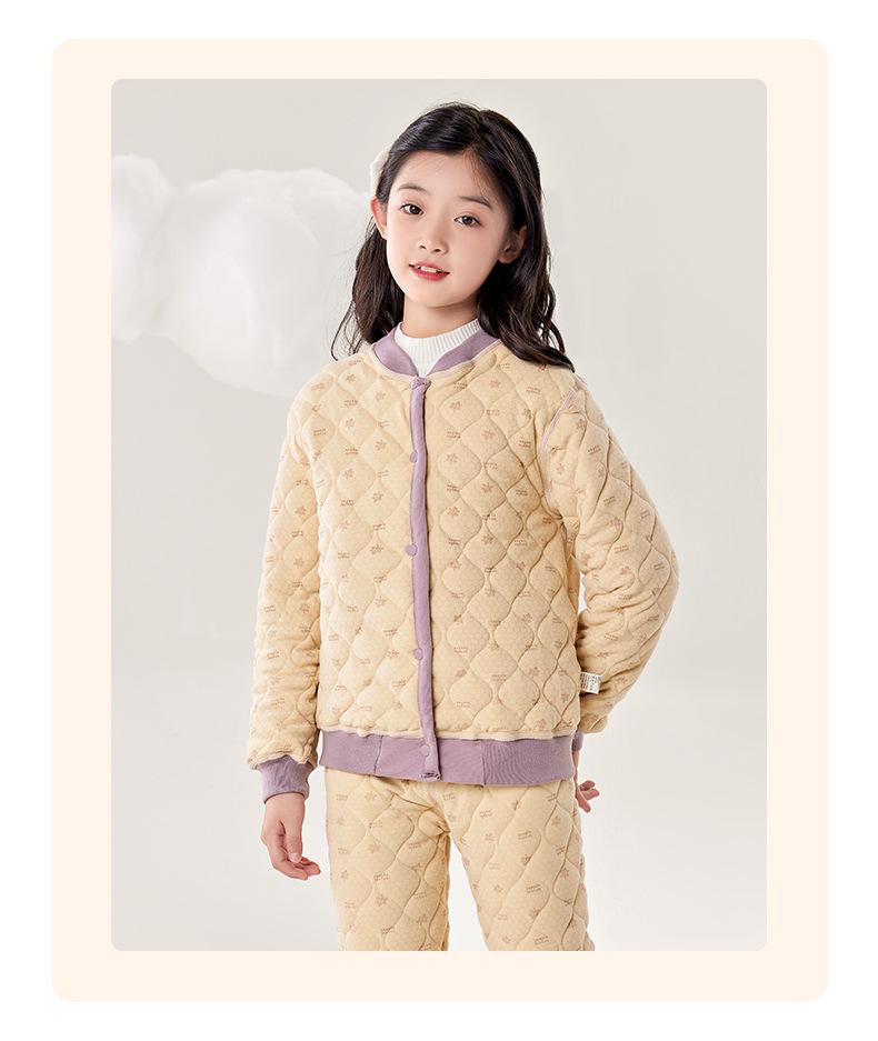 Winter-Schuluniform für Kinder: Warme gesteppte Baumwolljacke für Jungen (Sekundarstufe I und II) - Hauskleidung Top