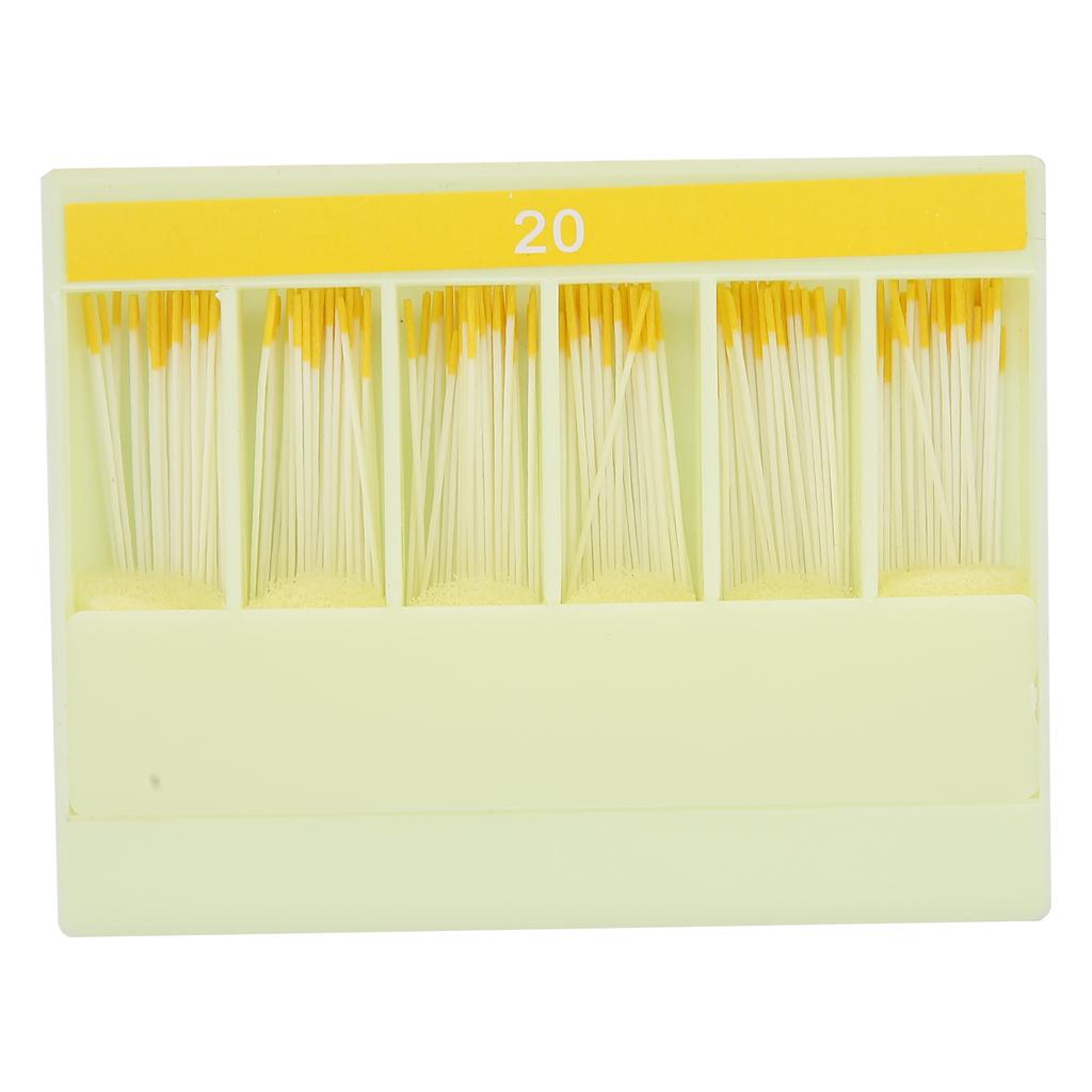 200pcs Dental Absorbent Paper Points Root Canal Absorbent Paper Points Dental Tool20# Yellow