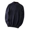 Wool Mixed Yarn! Half Zipper Pullover Italian Single Export Men's Clothing Thickened Half-High Collar Knitting Sweater Winter