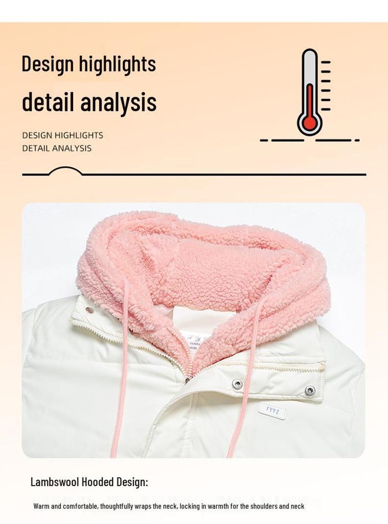 Women's Lambswool Short Down Cotton Jacket - 2025 Winter New Style