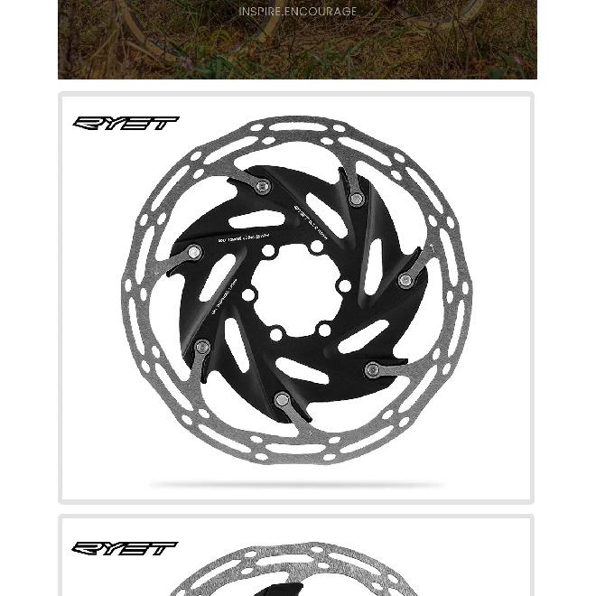 2025 RYET Bicycle Brake Rotors 6-Bolts&Center-Lock 140mm/160mm MTB Road Bike Bicycle Parts Disc Brake Rotors Cycling Accessories