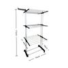 Dual Rod Folding Wing-shaped Clothes Rack: Floor-standing, Multi-functional, Movable, and Foldable
