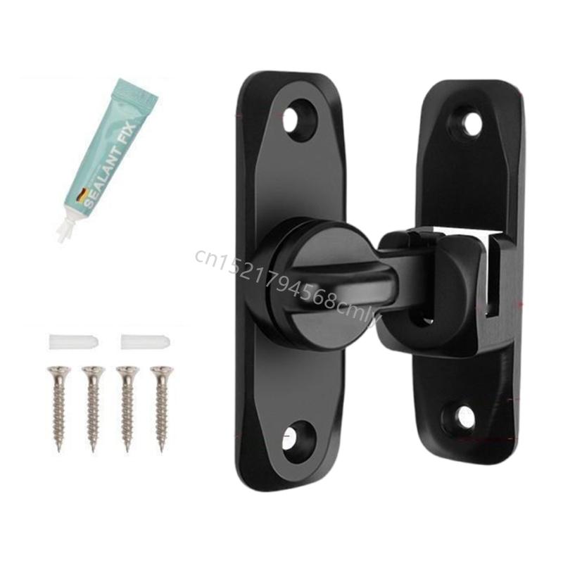 Barn Door Lock 90/180 Degree Sliding Door Locks Zinc Alloy Safety Door Lock 6XDE