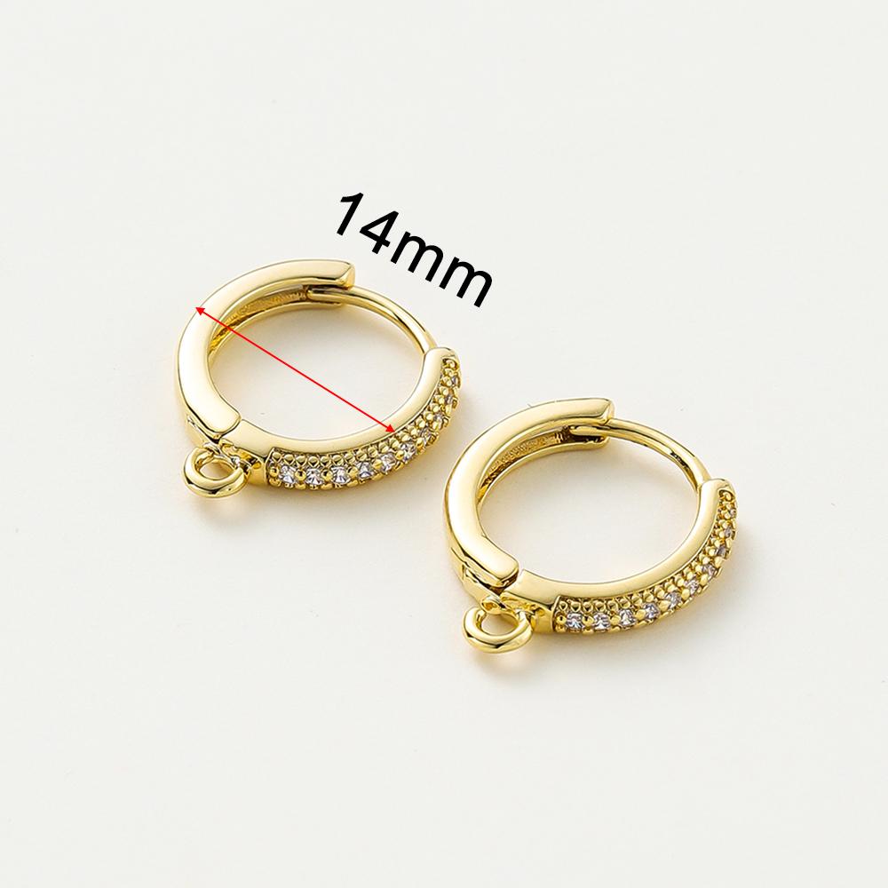 14K 18K Gold Plated Round Circle Gold Plated Hoop Earrings For Women Korean Fashion Ring Earrings Jewelry Accessories