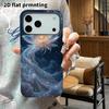 Phone Case: 2D Flat Suitable for iPhone 18 17 16 15 14 13 Pro Film Protective Case, Couple Style, Starry Sky Crystal Lotus, Christmas and Halloween Gi