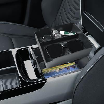 Opbergbak met dubbele laag voor de middenconsole van de Hyundai Tucson Limited 2025, armsteun opbergbox voor in de middenconsole van de auto.