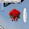 a Rose Red Car Pendant, Romantic Love Decoration for Car Dashboard, Accessories for New Year, Valentine'S Day, And Halloween