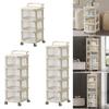 Rolling Cart with Wheel Storage Cart Cosmetics Holder Multifunctional Mobile Bookshelf Drawer Cart for Dorm Laundry Room Home