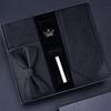 Tie Five-Piece Men'S Business Dress 8Cm Tie Blue Zipper Black Hand Tie Square Scarf Cufflinks