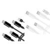 Portable 1 in 4 Out Power Cord Wire USB to 2 Type-C+2 Micro Multi-port Charging Cable Line for Cell Phones Tablets