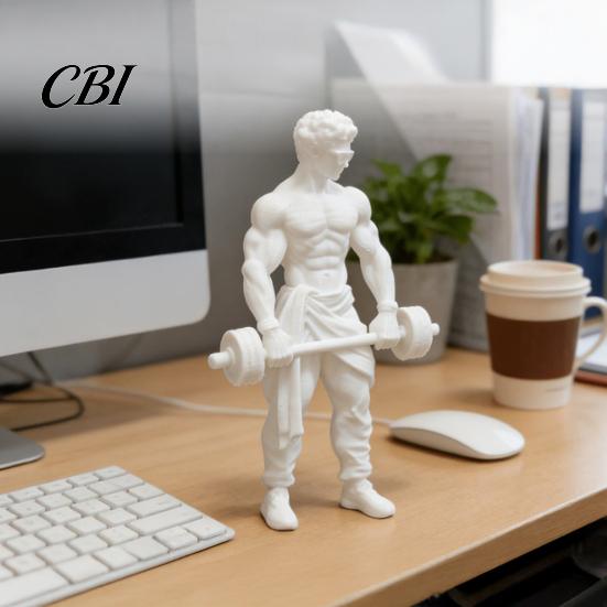Scultura Postura Muscolare Uomo Stampato 3D Ornamento, Tema Fitness per Bodybuilder, Regalo Appassionato di Fitness Figura Sportiva Statua Sollevamento Pesi