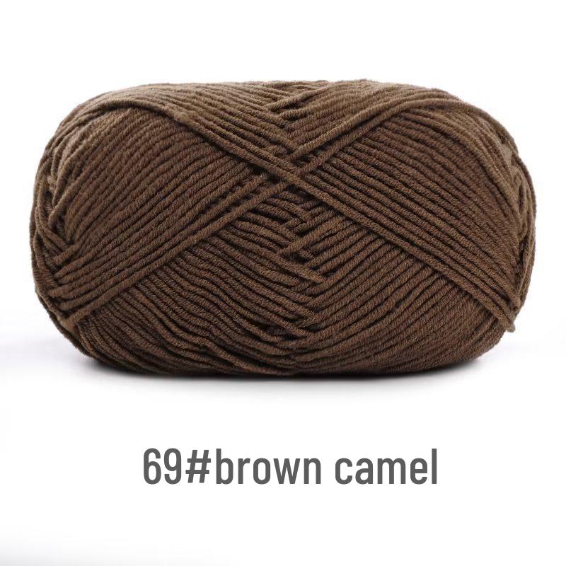 Su He 4-Strand Combed Cotton Yarn for Handmade Knitting: DIY Milk Cotton for Dolls, Cushions, and Blankets.