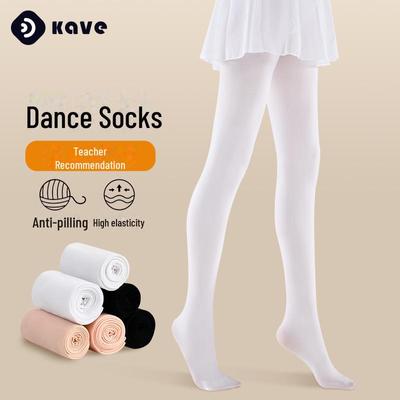 Dünne antibakterielle Tanzsocken für den Sommer für Kinder und spezielle Samtleggings, weiße Tanzstrumpfhosen für Mädchen