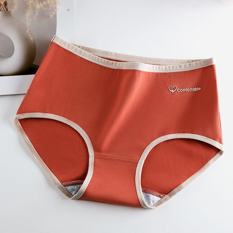 

Cotton Chic Mid Waist Womens Panties With Breathable Comfort And Fun Prints Perfect For Use Daily Red,XXL
