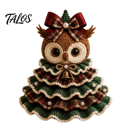 Handmade Birthday Gift Ideas Animal Xmas Tree Crochet Kit, Christmas DIY Cute Desktop Holiday Decorations Highland Cow Forest Craft Kit for Beginners,