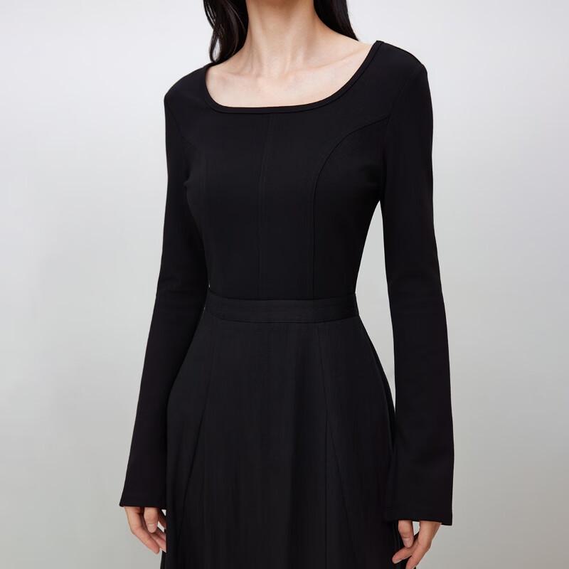 Only Women's Faux Two-Piece U-Neck A-Line Long Dress