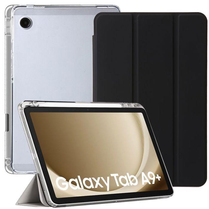 Protective Case - BOOLING - Samsung Galaxy Tab A9+ - Soft Silicone - Black - Shockproof