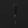 Office Cabinet Black 90x40x180 cm Steel