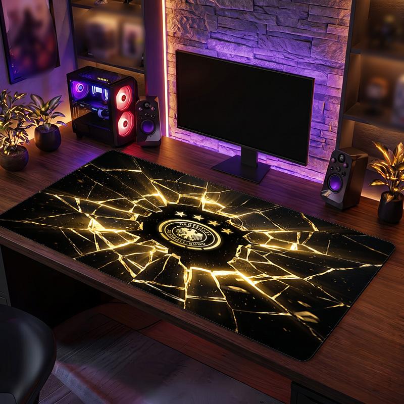 Germany Football Crest Mouse Pad, Extended Non Slip Rubber Desk Mat for Gaming Office Laptop Fan Gift