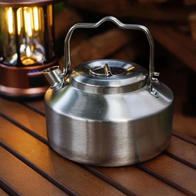 Stainless Steel Kettles Outdoor Camping Kettles Aluminum Water Portables Pots for Outdoor Hiking Backpacking