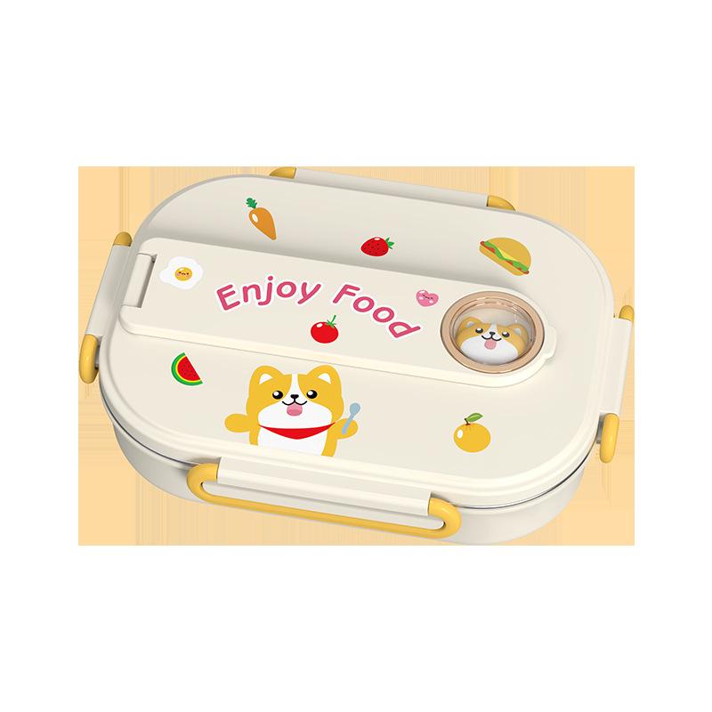 316 Stainless Steel Insulated Bento Lunch Box for First-Grade Girls, Four Compartments, Perfect for School.