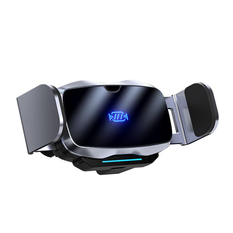 Magic Clip D7: Smart Car Phone Holder with Metal Induction and Auto-Clamp Air Vent Mount for Navigation