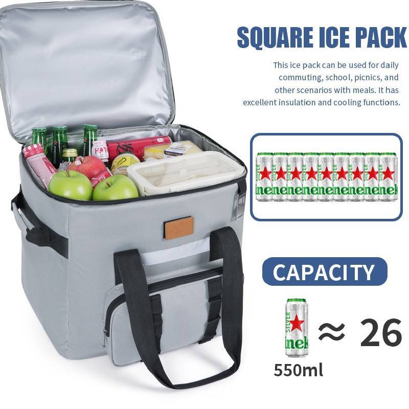 Oxford Cloth Portable Cooler Bag For Outdoor Camping And Picnic With Insulation And Large Capacity